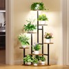 Corner Plant Stand with Grow Lights, 7 Tier Plant Stand