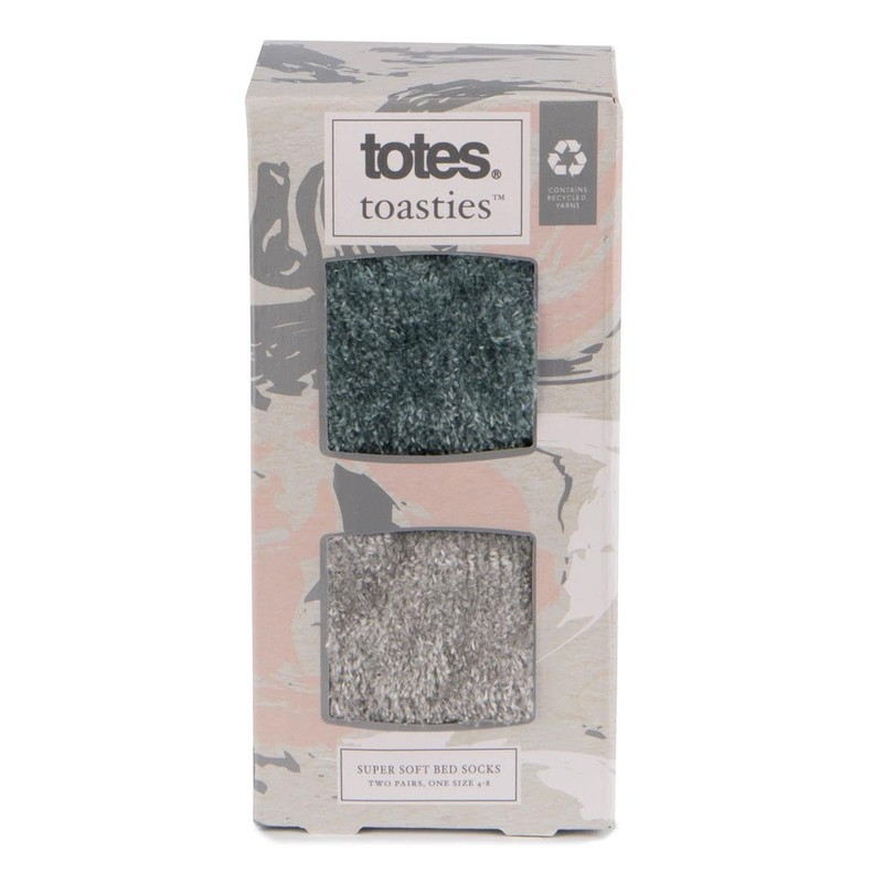 Totes toasties Ladies Chenille Supersoft Bed Socks (Twin Pack)