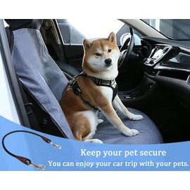 MayPaw Training Tie Down- Short Dog Tether Indoor- Strong Rope Dog Car Leash Seat Belt- 5 Sizes Vehicle Safety Restraint Lead for Small Medium Large Dogs, 27.6 Inch