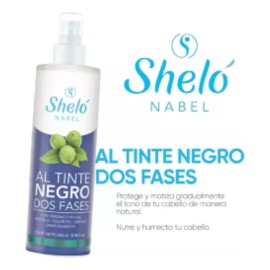 Tinte Bifásico Sheló Nabel Cabello Negro Que Matiza Canas Protege