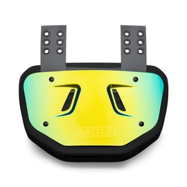 Battle Sports Prism Football Back Plate- Lower Backplate for Shoulder Pads- Rear Back Protector Hard Outer Shell & Contoured Foam for Kids & Adults