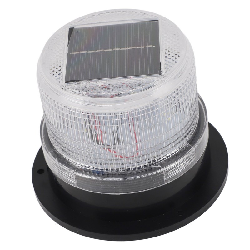 Solar Strobe Warning Safety Flashing Light Waterproof LED Emergency Warning