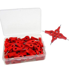 80 PCS Wooden Push Pins Wood Thumb Tacks in Red Star/Arrow Design for World Map Bulletin Boards Craft Projects