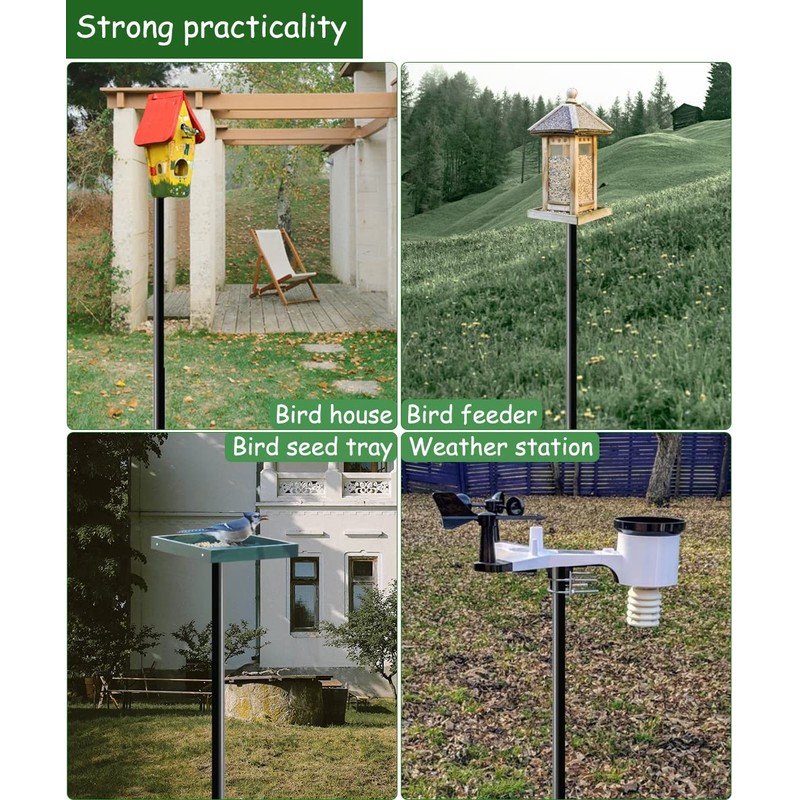 Mokeyder 90 Inch Bird House Pole Mount Kit, Adjustable Heavy