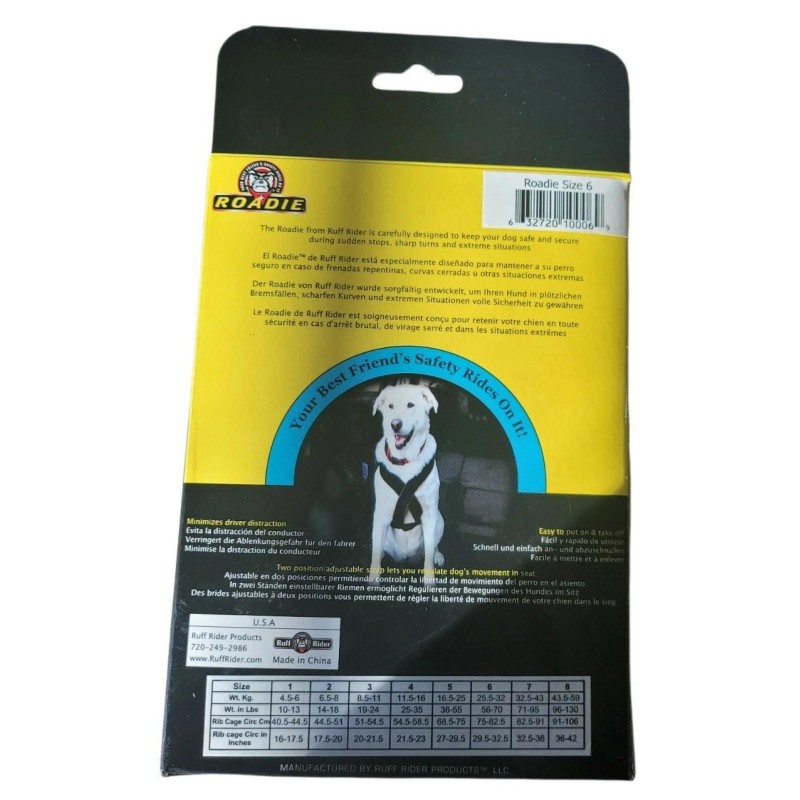 Roadie Canine Vehicle Restraint System Size 6 NIB
