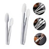 NOLITOY 2pcs Stainless Steel Food Clips Sturdy Barbecue Clamp Steak