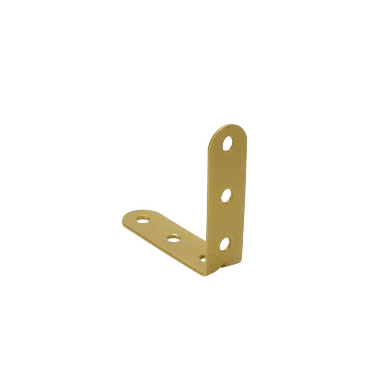 Wealrit 8 pcs Gold L Shape Brackets,Right Angle Corner Brace