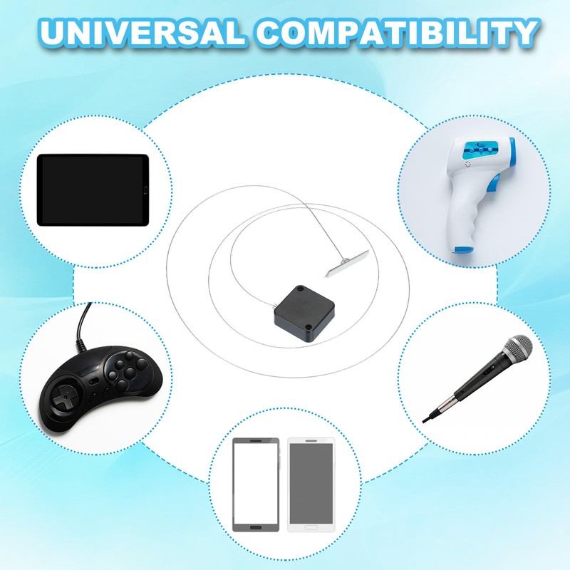 PATIKIL 6.6 ft Retractable Remote Control Tether, Security Cable Lanyard