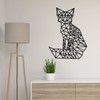 GRAVURZEILE 3D Wooden Origami Decoration Fox Design Modern Wall Decoration