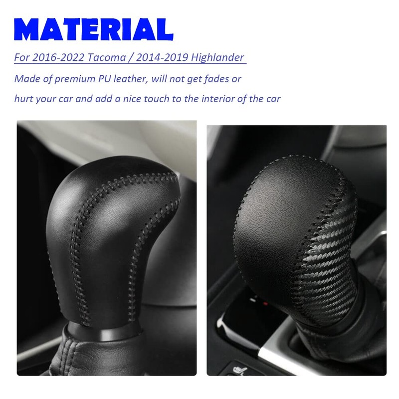 DEYTOP Gear Shift Knob Cover for Tacoma 2016-2023/ Highlander 2014-2019