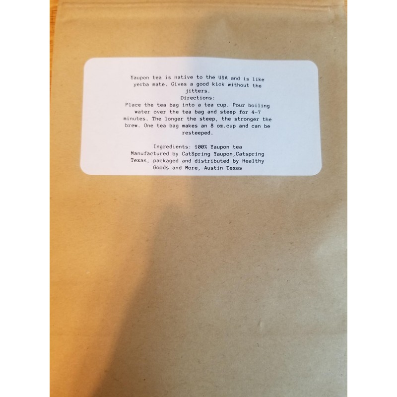 Dark Roast Yaupon Tea (24 single tea bags)