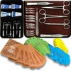 Sterile Sutures Thread with Needle Plus Tools: Extra Large Mixed