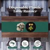 Dark Green 12 Pack Premium Disposable Plastic Table Runner 14