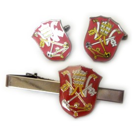 Holy See Vatican Coat of Arms Flag Catholic Pope TIE BAR Clip Cufflinks Set