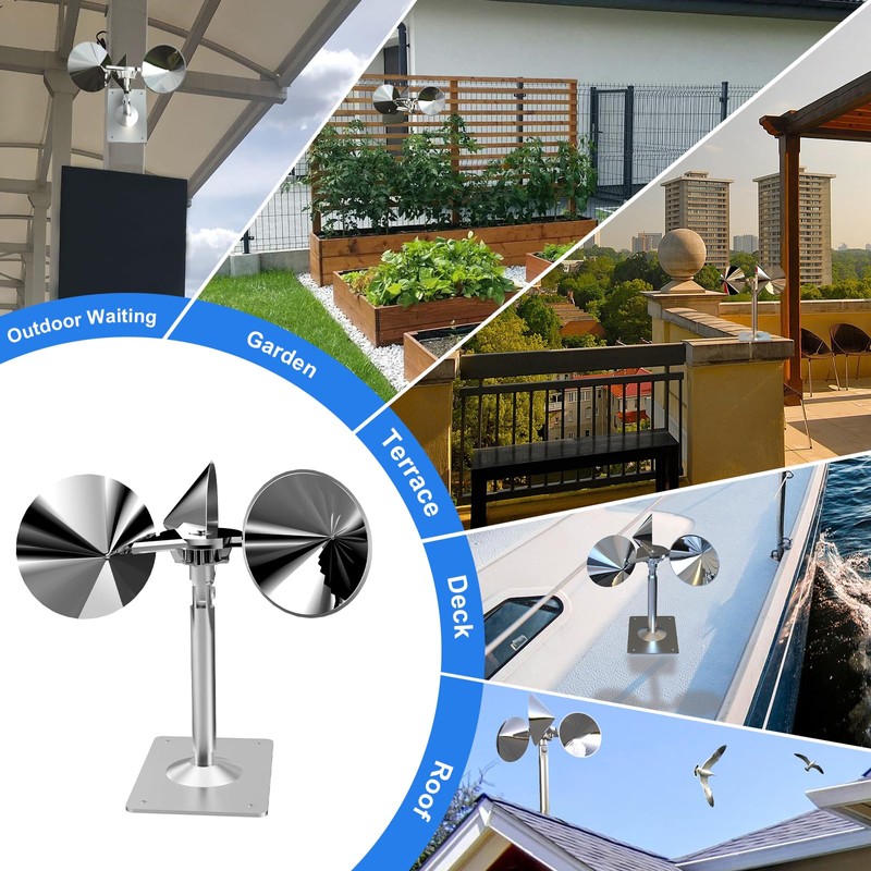 Bird Reflectors Spinning Wind Powered，Bird Scare Reflective Device Keep Bird