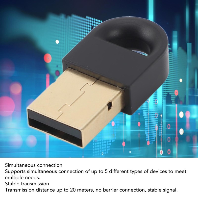 Bluetooth Adapter USB Bluetooth5.3 Dongle Receiver Wireless USB Computer Keyboard