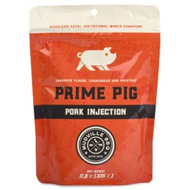 Mudville BBQ Prime Pig Pork Injection & Brine, World Champion BBQ Pitmaster Recipe, Enhances the Natural Flavor in Your Pulled Pork, Pork Butt & Ribs