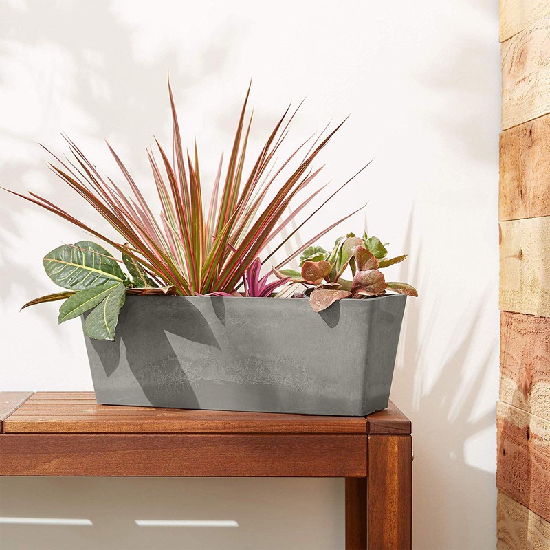 Arcadia Garden Products PSW U45CT Plastic/Stone/Wood Composite Simplicity Window Box,