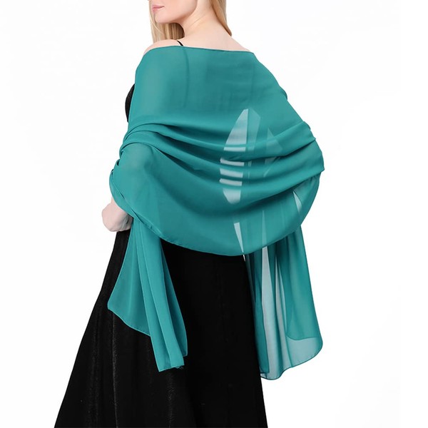 Women Chiffon Shawls and Wraps for Evening Dresses by Ladiery,
