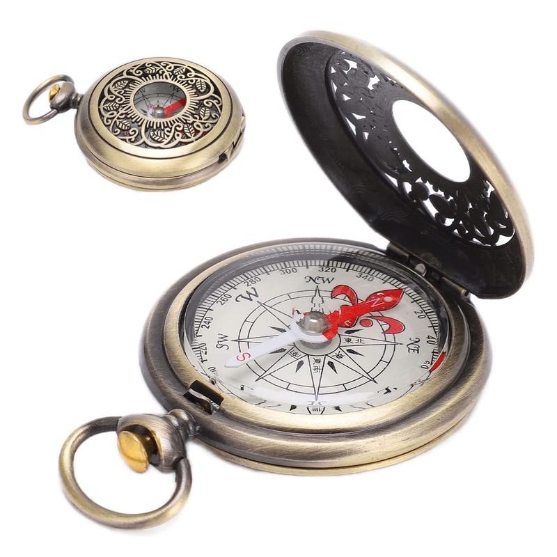 KooingTech Pocket Compass, Compass Navigation, Hiking Compass, Golden Compass, Waterproof