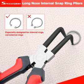 SPEEDWOX Internal Master Cylinder Snap Ring Pliers Internal Ring Remover 90 Degree Bent Nose Retaining Ring Circlip Pliers Long Reach Snap Ring Pliers For Trucks Motorcycles Cars Ring Removal