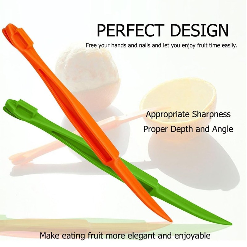 Shoyisenka 10 Pcs Orange Peeler Tool, Plastic Orange Lemon Citrus