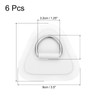 PATIKIL 3.5" Paddle Board D Rings, 6 Pcs Stainless Steel