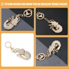 [CALLARON] 2pcs Rhinestone Shrimp Keychain Inlay Keychain Cambal Keychain Shrimp