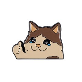 Funny Cat Mom Enamel Pin, Thumb Up Cat Meme Brooch Pin, Gift For Kitten Mama Feline Lover, Kawaii Kitten Lapel Badge, Paws Off Brooches, Funny Hand Sign Decorative Jewelry Accessories For Backpack Jacket Hat