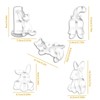 3 Pieces Kitten Molds and 2 Pieces Rabbit Molds, Cartoon
