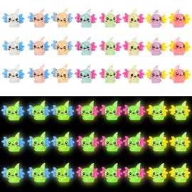 Hoemwarm 24 Pcs Mini Luminous Axolotl Resin Charms Bulk 8 Colors Tiny Luminous Axolotl Resin Figurine Toy Charms Small Ornament Figurine Axolotl Decoration for Home Garden Landscape DIY Ornament
