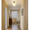 Pathson Vintage Flush Mounted Ceiling Light with Milk White Glass,
