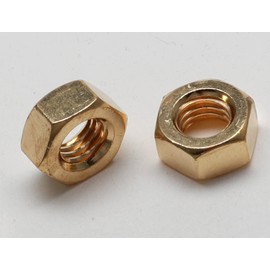 PD® Brass Nuts M10 (DIN 934 / ISO 4032), High-Quality Brass Hex Nuts, Hex Nut Brass Nut for Screws, Threaded Bolts and Threaded Rods, Pack of 10