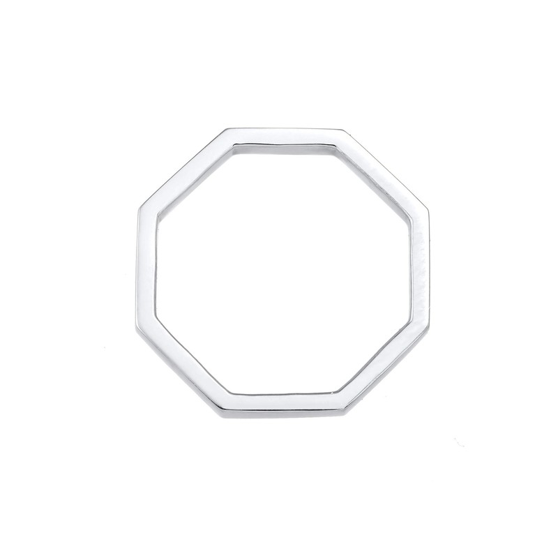 Elli Women's Pinky Octagon Shape Geo Look Ring in 925