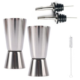 5 Pcs 25ml/50ml Spirit Measure, Stainless Steel Jigger Dual Spirit Measure Cup Double Jigger for Bar Cocktail Shot Measure