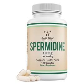 Spermidine Supplement (10mg of 99% Spermidine 3HCL - Third Party Tested) 120 Capsules - Over 100x More Potent Than Wheat Germ Extract for Cell Membrane, Telomere Health and Aging by Double Wood