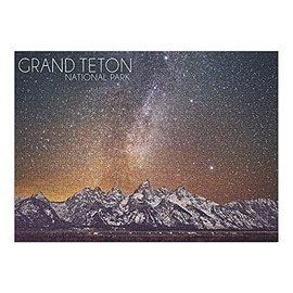Grand Teton National Park, Wyoming, Milky Way (1000 Piece Puzzle, Size 19x27, Challenging Jigsaw Puzzle for Adults and Family, Made in USA)