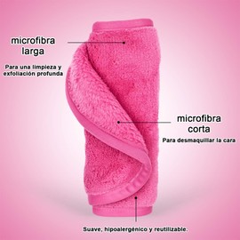 5 Piezas Paño Desmaquillante Facial Toalla de Limpieza de Microfibra Reutilizable,Toallitas Almohadillas Desmaquillantes