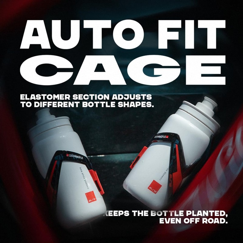 Elite Custom Race PLUS Bottle Cage (2020) Black Glossy/White 0140643