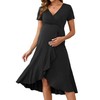 MARI GABRIEL Women's Maternity Dress Semi Formal Work Wrap V