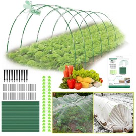 36 Pcs Garden Hoops for Raised Beds, 6 Sets of 8.5 FT Long Garden Hoops, Rust-Free Fiberglass Greenhouse Hoops Grow Tunnel for Netting, DIY Plant Support Garden Stakes for Row Cover
