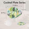 Reusable Boho Water-Drop Cocktail & Appetizer Plate with Built-In Drink