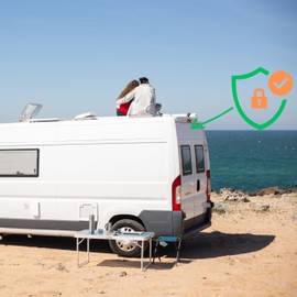 Rear Door Lock for H1/H2 Roof Compatible with Fiat Ducato, Citroën Jumper/Relay, Peugeot Boxer, 2006 Onwards, Burglary Protection Motorhome, Rear Door Lock for Retrofitting, Prick Stop Lock