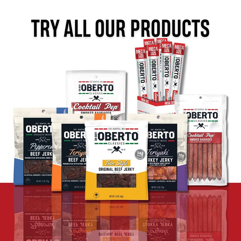 Oh Boy! Oberto Classics Cocktail Pep Smoked Sausages, 12 Ounce