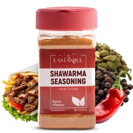Eastanbul Shawarma Seasoning, 7.1oz, Shawarma Spice Blend, All-in-One Baharat Spice Blend of Middle Eastern & Mediterranean Seasonings, Perfect for Meat, Vegetables and Chicken, Sodium Free