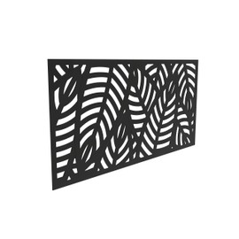 3'x6' Sanibel Decorative Screen, Black