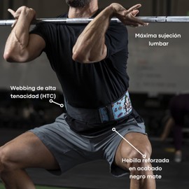 TRAINLIKEFIGHT - Weight Lifting Belt - Functional Training Belt - Weight Lifting, Fitness and Heavy Duty Training - Lumbar Support - Cookie Blue - L