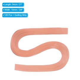 PATIKIL 120pcs Quilling Strips Paper 3/8"(10mm) 21"(54cm) Origami Paper Quilling Strip for Art DIY Hand Craft Christmas, Light Red