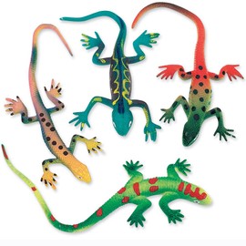 Stretchy Painted Lizards - Prizes and Giveaways - 48 per Pack