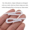 HAHIYO 2inch/50mm 120Pcs White Plastic U Shape Alligator Clip, Clothespin